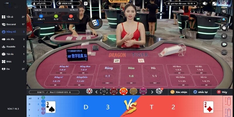 Rồng Hổ tại 789Win có đa dạng mức cược khác nhau